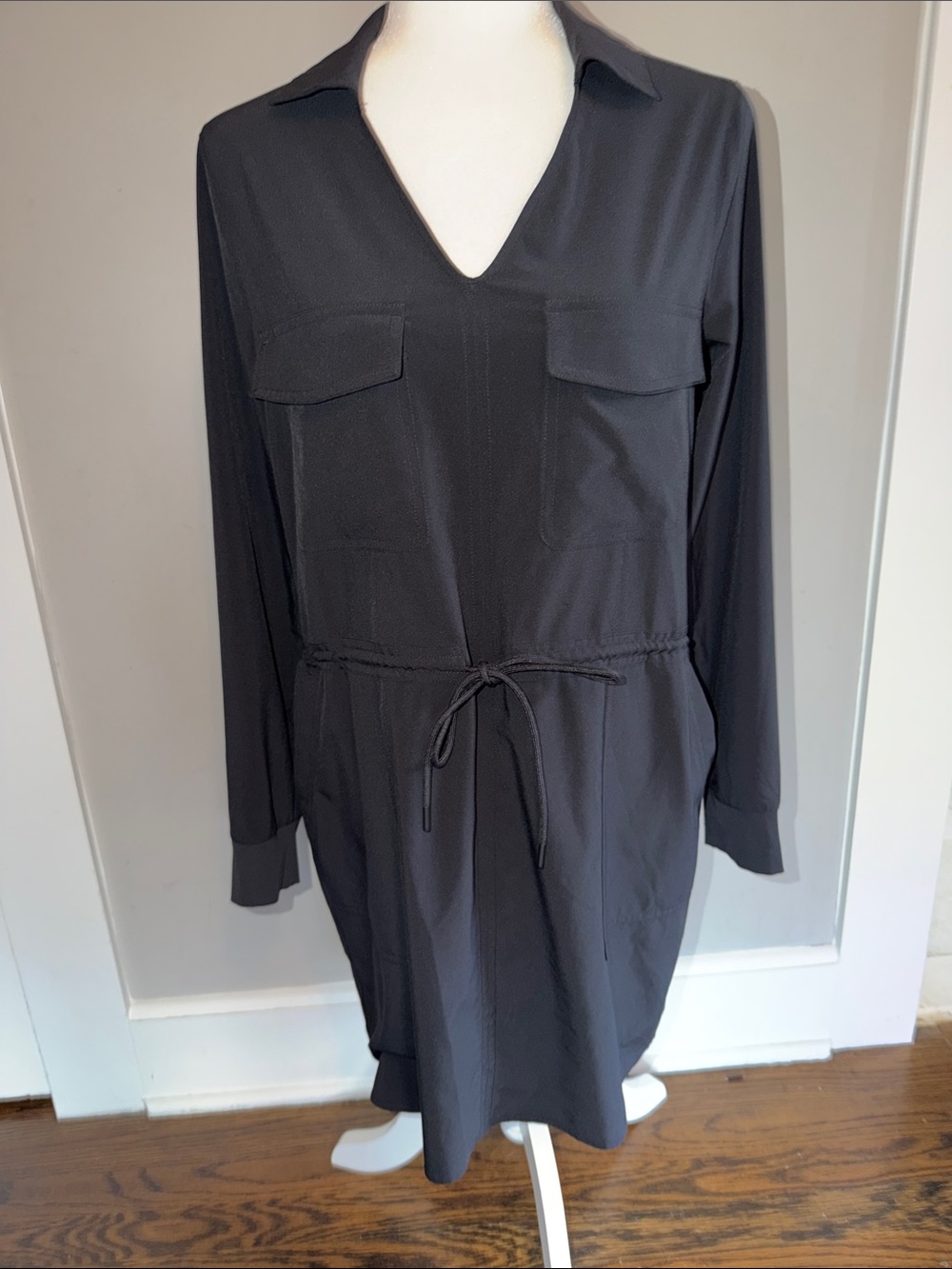 Athleta Zuma Shirtdress long sleeve double pocket dress size small